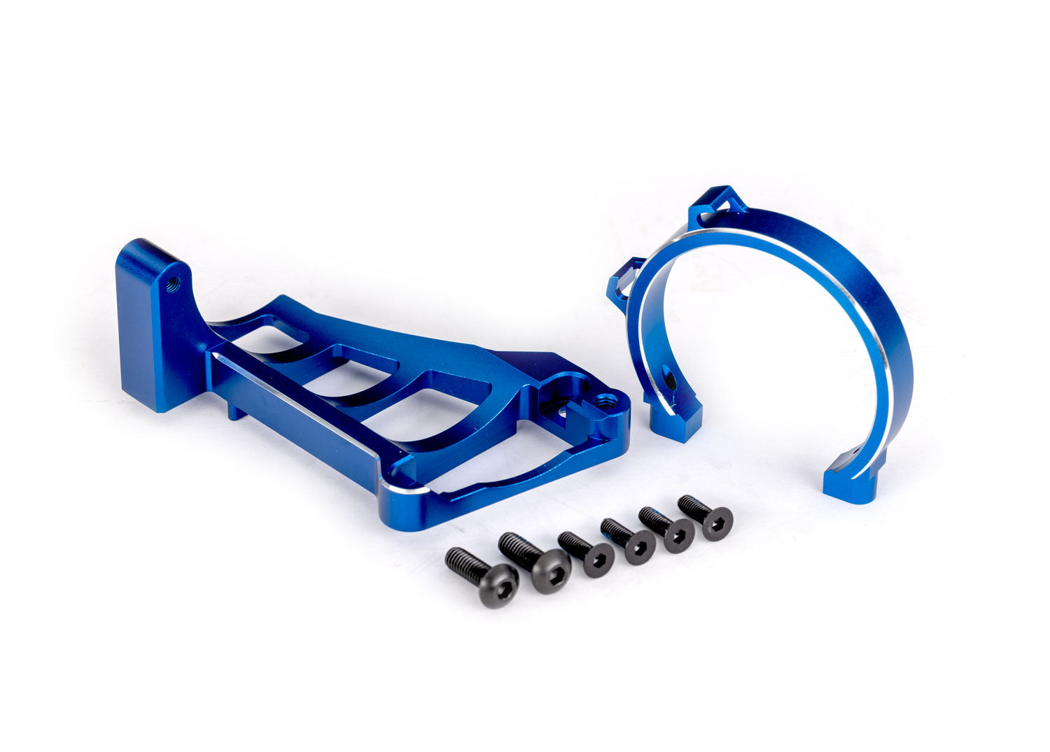 Traxxas Maxx Blue Aluminum Front and Rear Motor Mounts