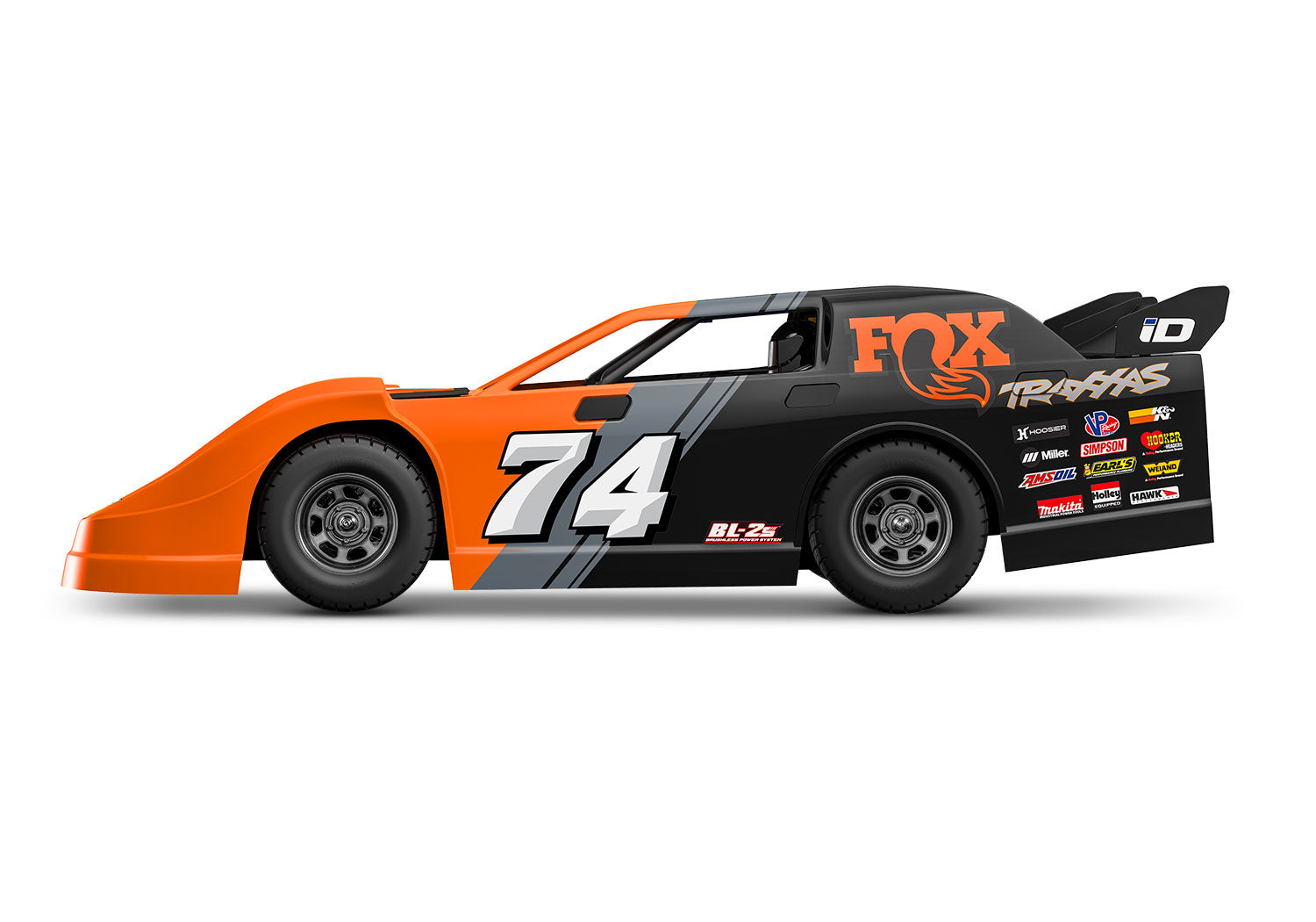 Traxxas Slash® Late Model 1/10 RTR 2WD Dirt Oval Racer (Fox) w/TQ 2.4Ghz Radio