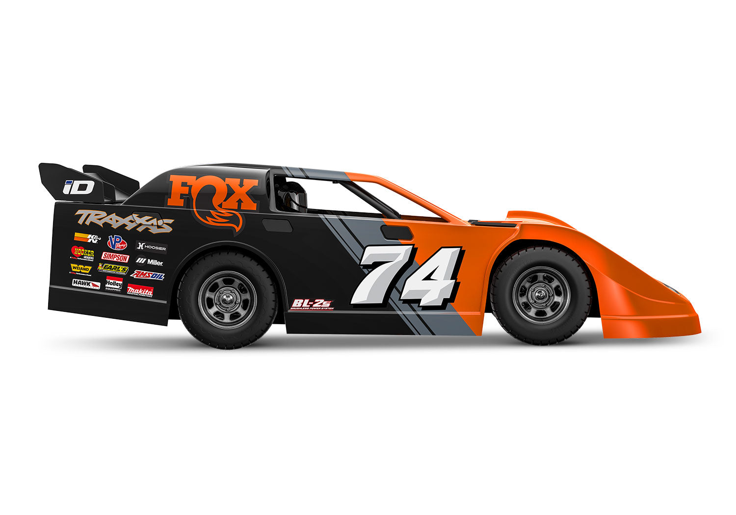 Traxxas Slash® Late Model 1/10 RTR 2WD Dirt Oval Racer (Fox) w/TQ 2.4Ghz Radio