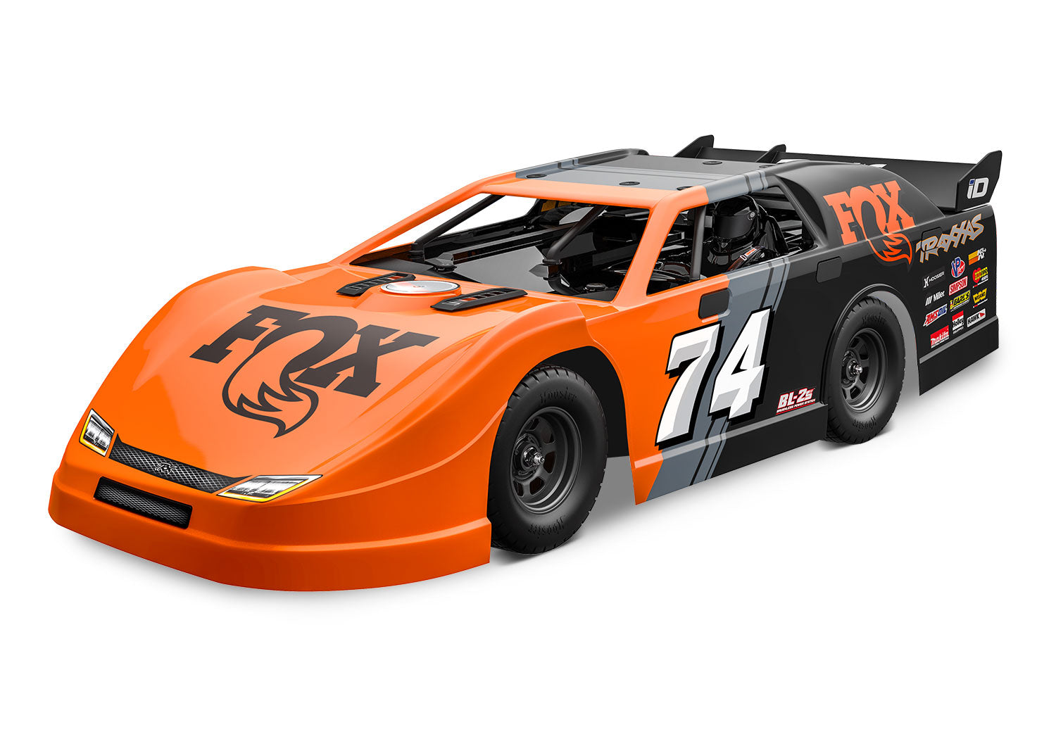 Traxxas Slash® Late Model 1/10 RTR 2WD Dirt Oval Racer (Fox) w/TQ 2.4Ghz Radio