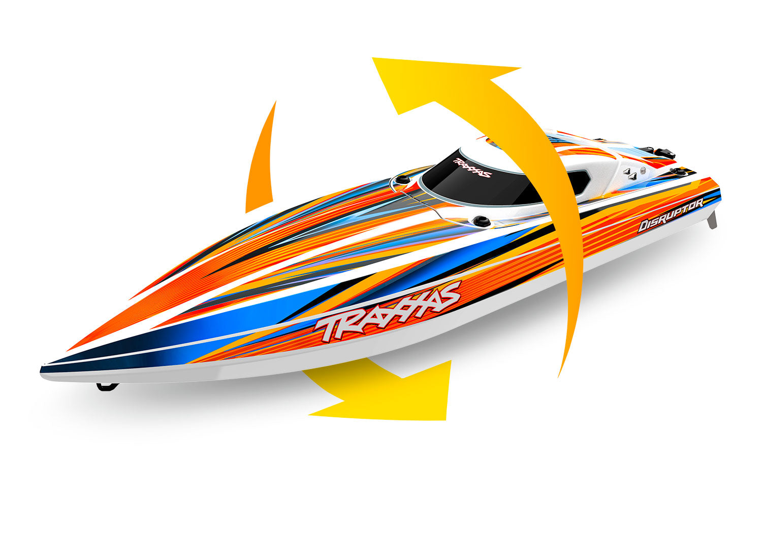 Traxxas Disruptor®: High Performance Race Boat With Tq™ 2.4Ghz Radio System (Orange)