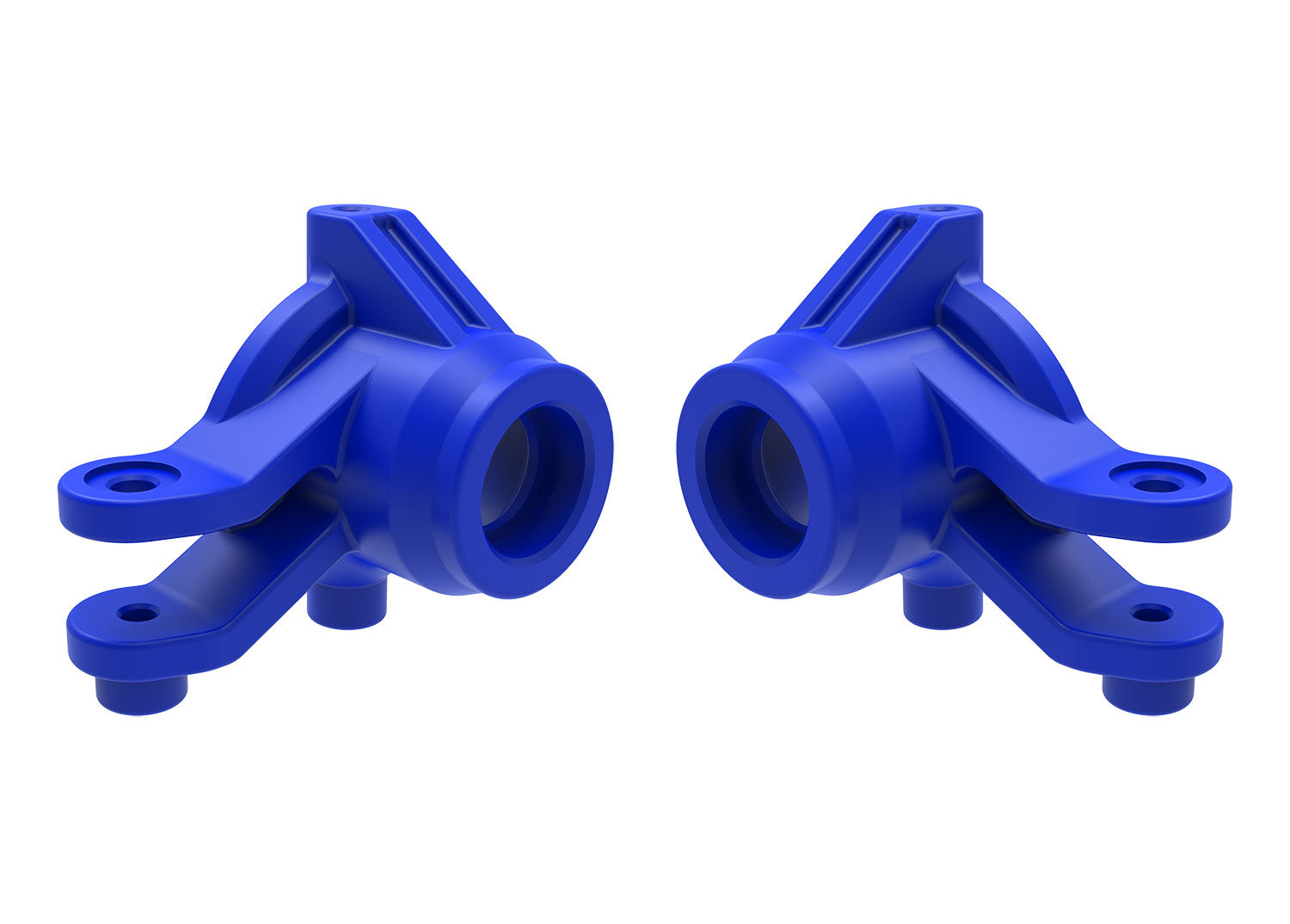 TRAXXAS Mini Maxx Steering blocks, left & right (blue)