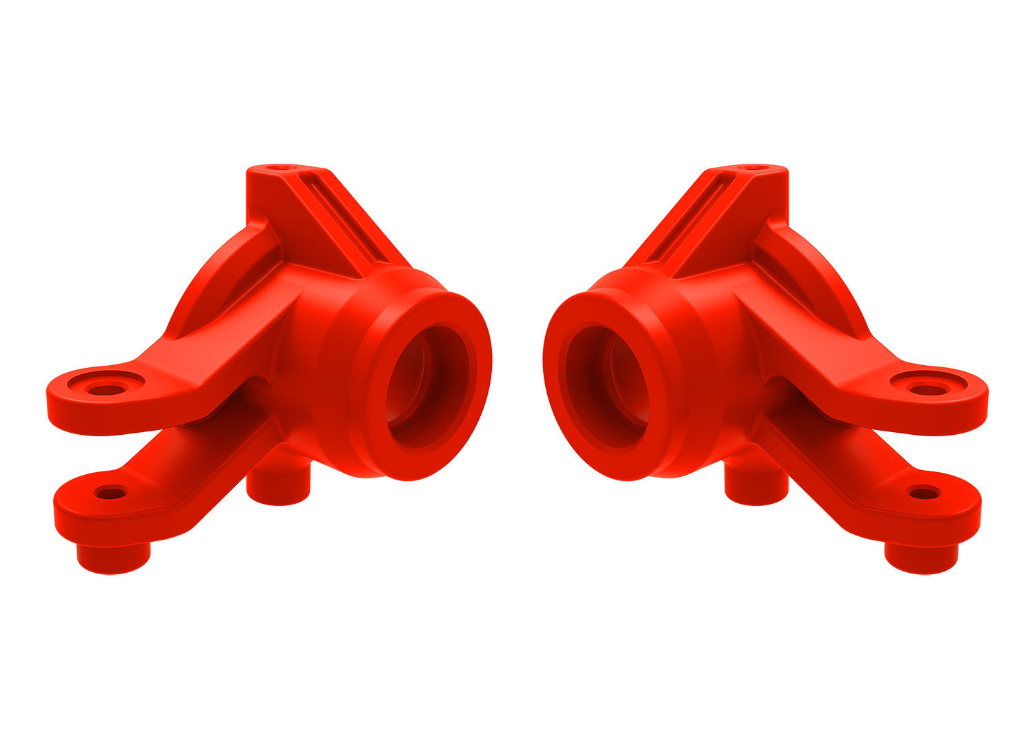 TRAXXAS Mini Maxx Steering blocks, left & right (red)