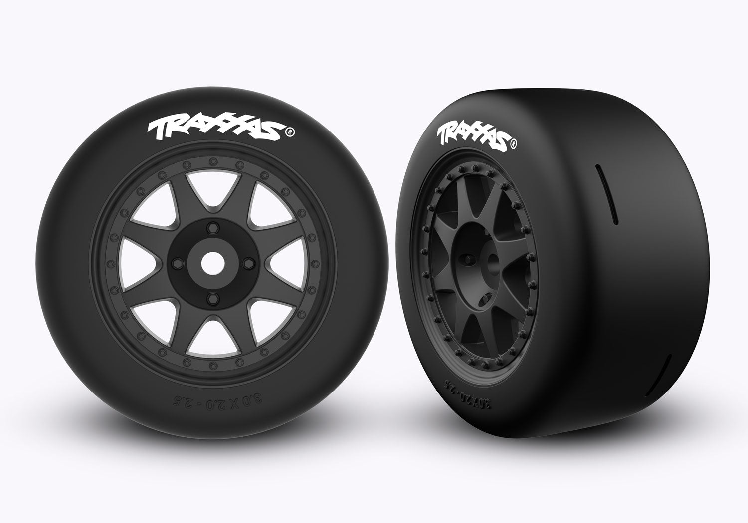 Traxxas Black Rear Mini Rally Wheels w/ Slick Tires (Soft) (2)