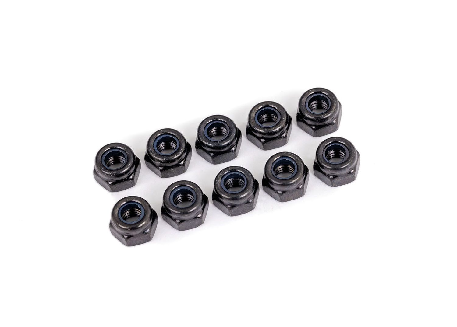 Traxxas 4 mm Black Nylon Lock Nuts (10)