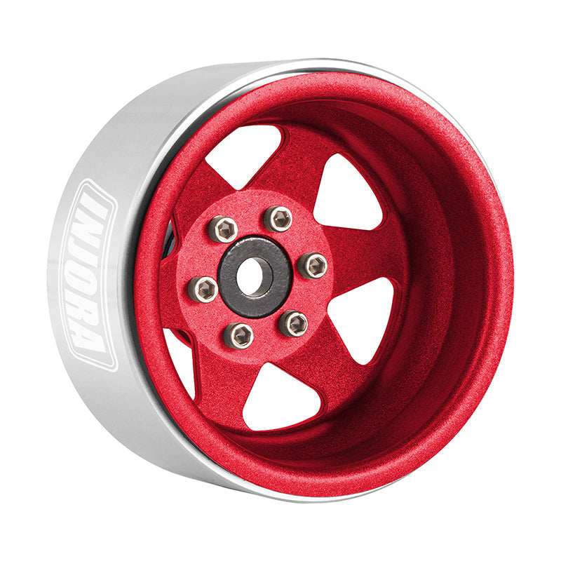 INJORA 1.9" Offset -8.9mm Deep Dish Stamped Beadlock Wheel Rims For 1/10 RC Crawlers (4) (W1948)