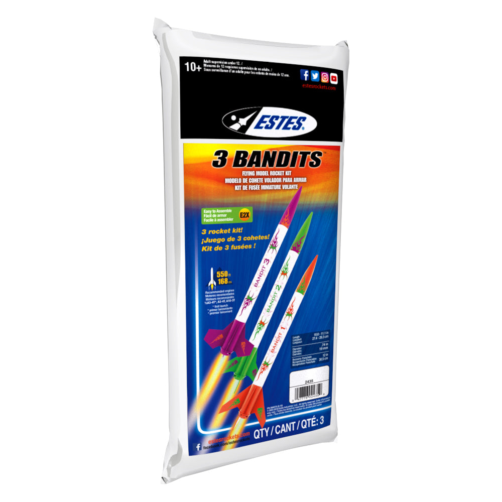 Estes 3 Bandits Mini Kit E2X, Easy-to-Assemble