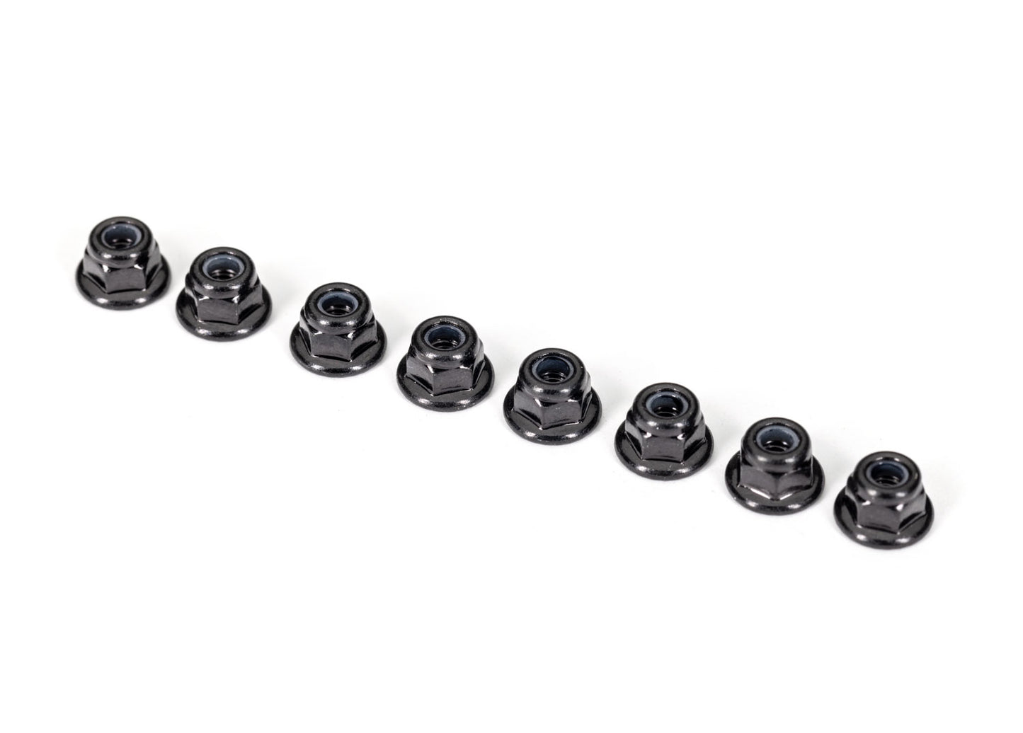 Traxxas 3mm Flanged Nylon Nuts (Black) (8)