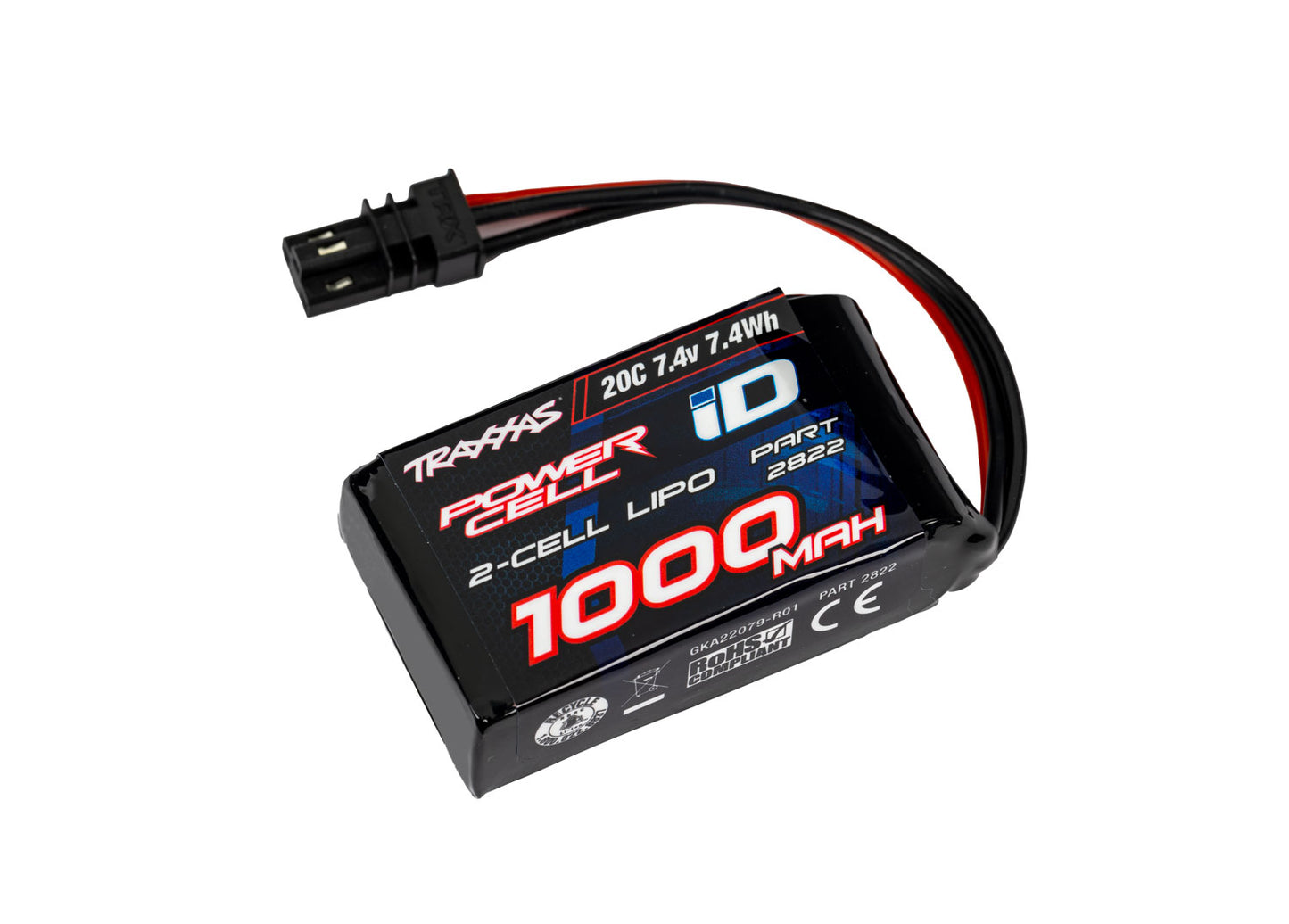 TRAXXAS 1000mAh 7.4V 2-Cell 20C LiPo Battery