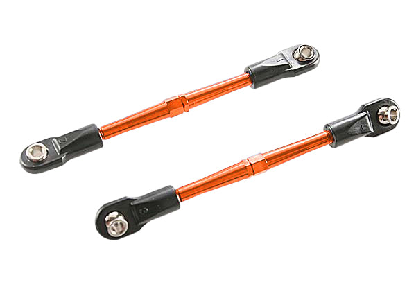 Traxxas 59mm Aluminum Turnbuckle Toe Link (Orange) (2)