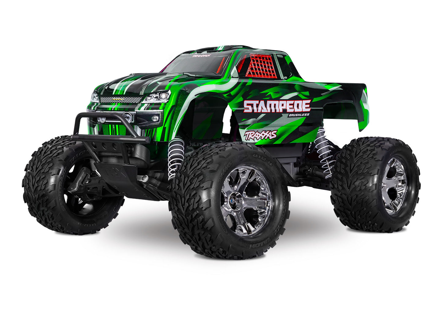 Traxxas Stampede BL-2s HD RTR 1/10 2WD Brushless Monster Truck (Green) w/BL-2s ESC & TQ 2.4GHz Radio