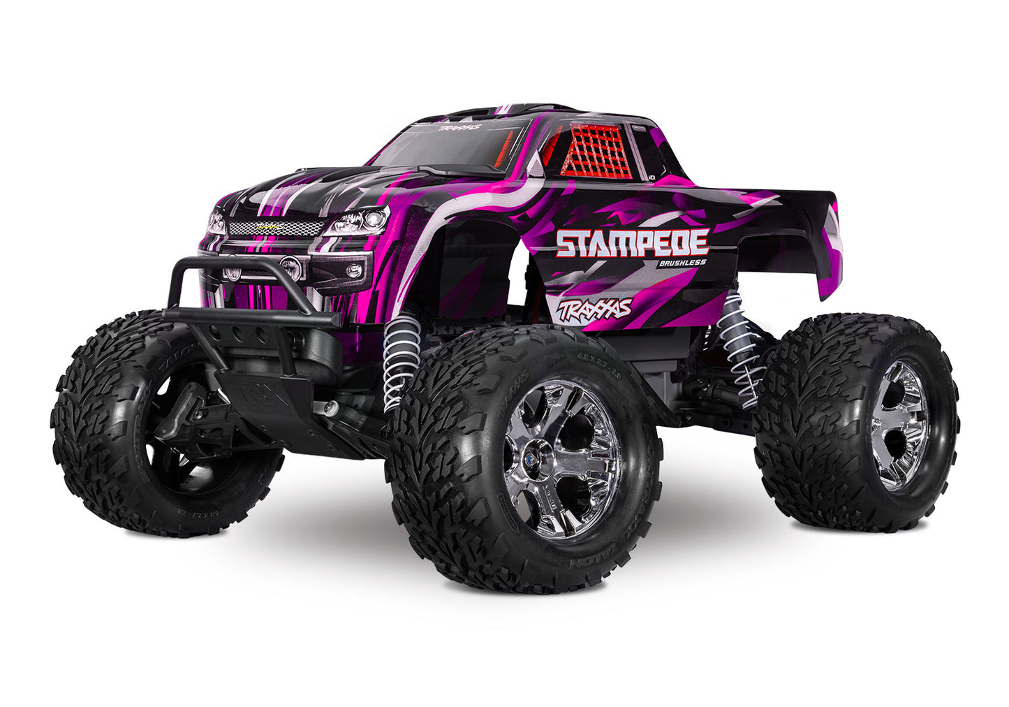 Traxxas Stampede BL-2s HD RTR 1/10 2WD Brushless Monster Truck (Pink) w/BL-2s ESC & TQ 2.4GHz Radio