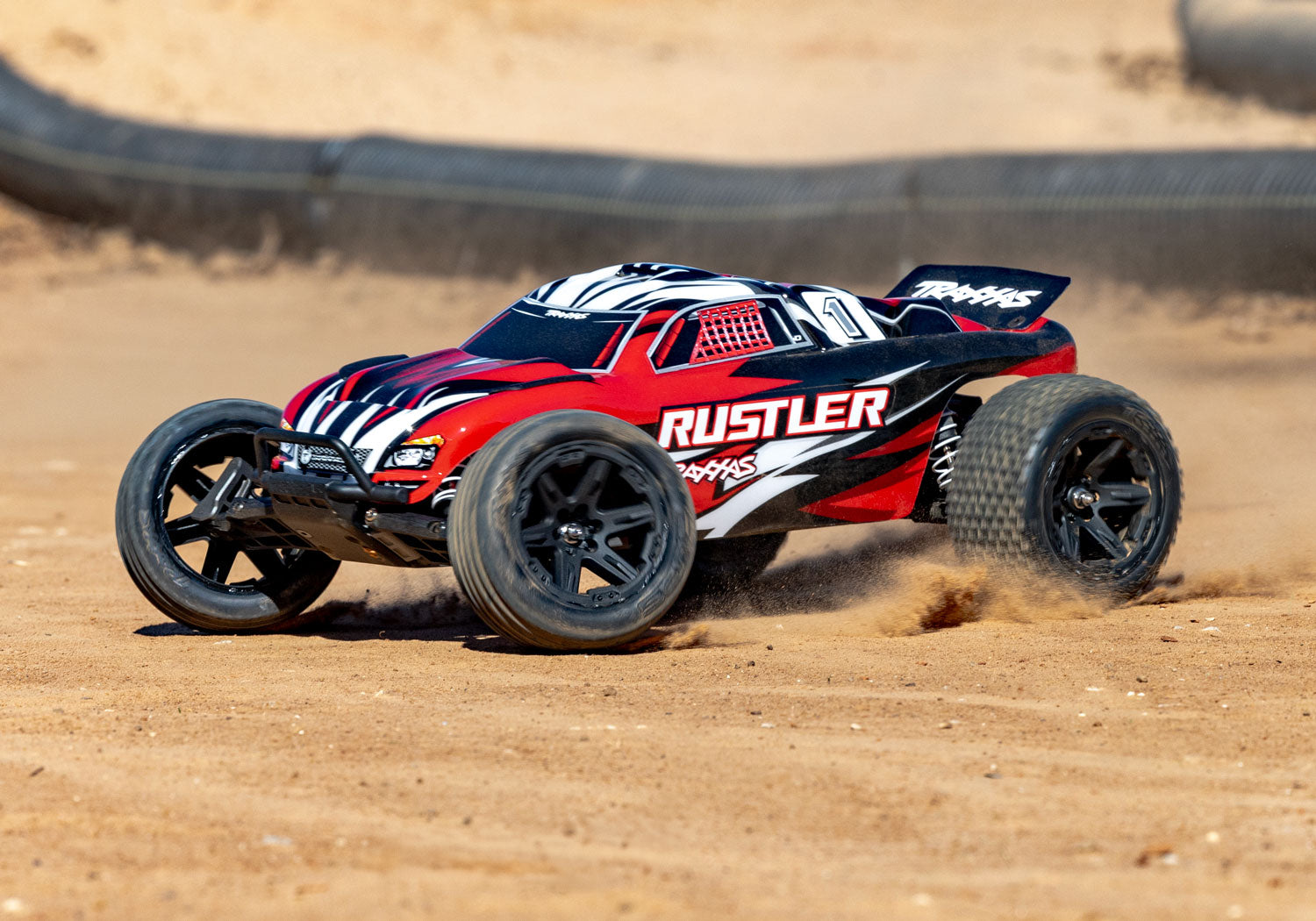 Traxxas Rustler 2WD XL-5 w/Battery (RED)