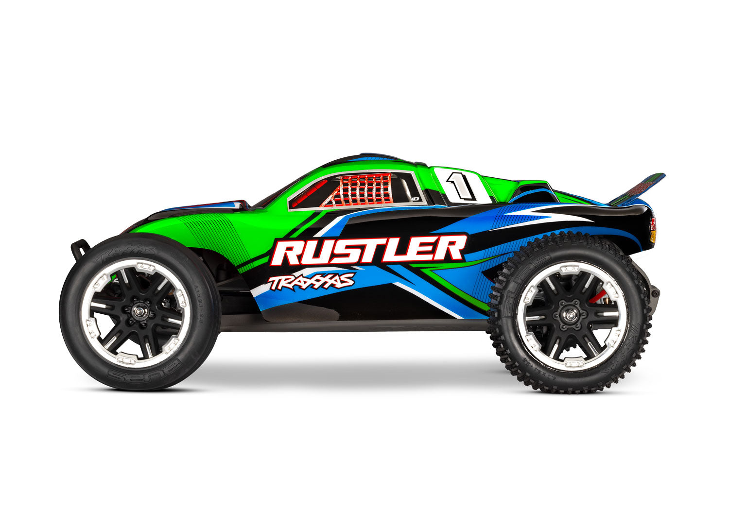 Traxxas Rustler HD 1/10 RTR 2WD Electric Stadium Truck (Green) w/XL-5 ESC, TQ 2.4GHz Radio, Battery & USB-C Charger