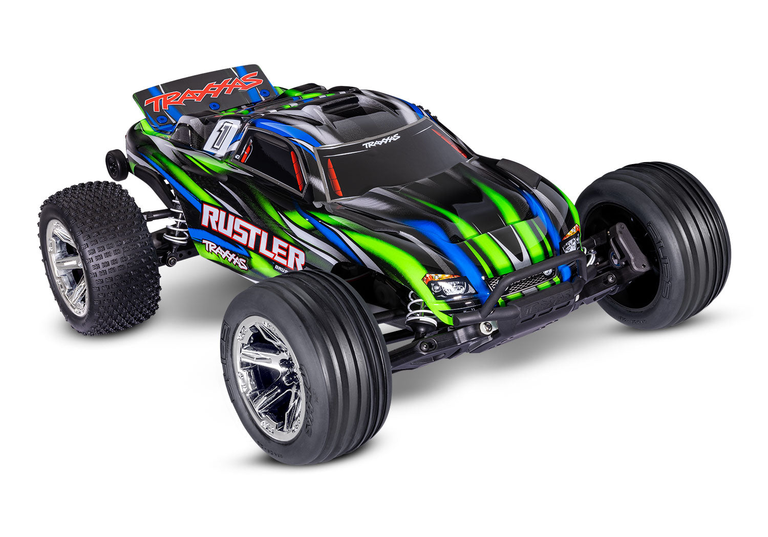 Traxxas Rustler BL-2s HD 1/10 RTR 2WD Brushless Stadium Truck (Green) w/BL-2s ESC & TQ 2.4GHz Radio