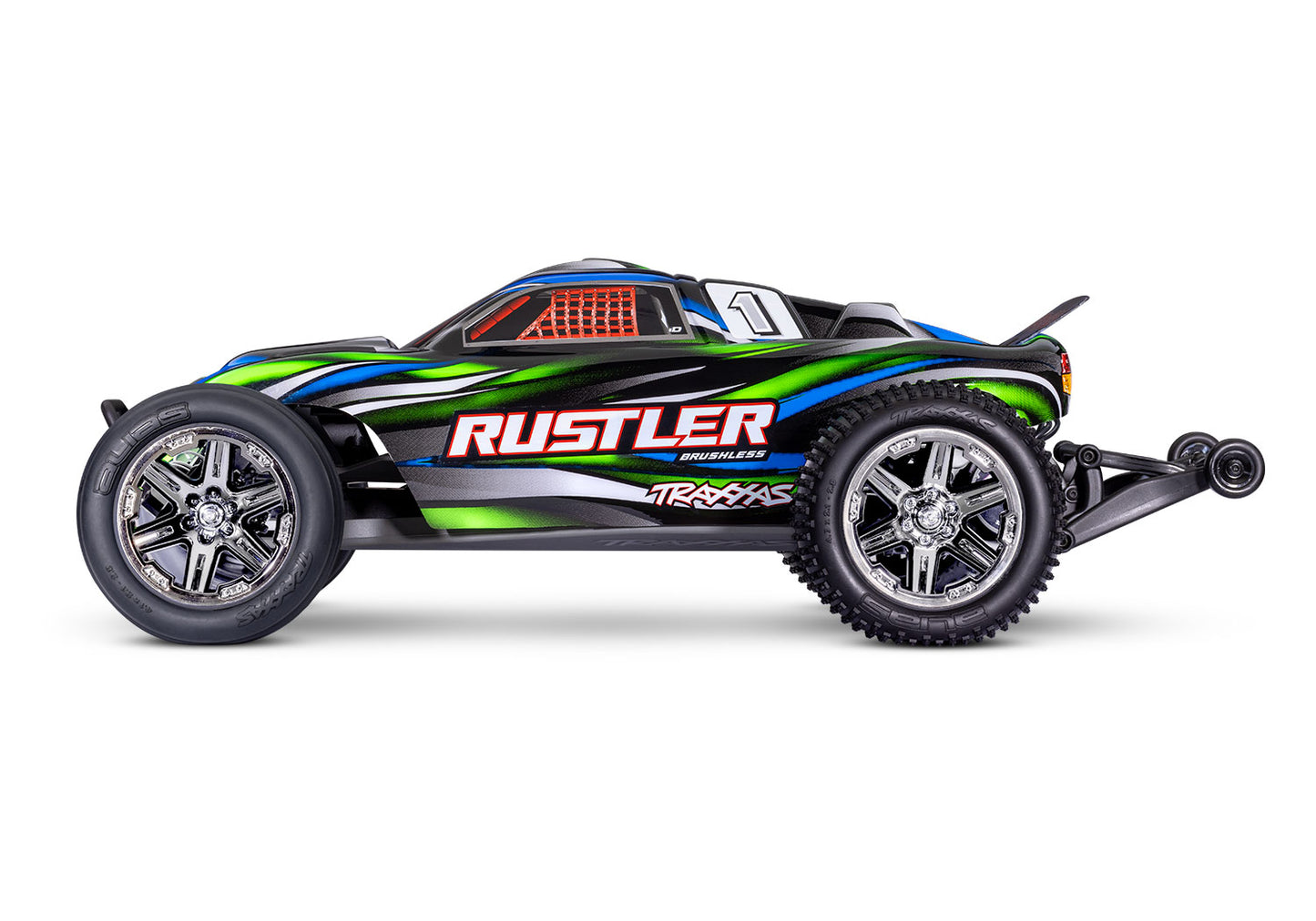 Traxxas Rustler BL-2s HD 1/10 RTR 2WD Brushless Stadium Truck (Green) w/BL-2s ESC & TQ 2.4GHz Radio