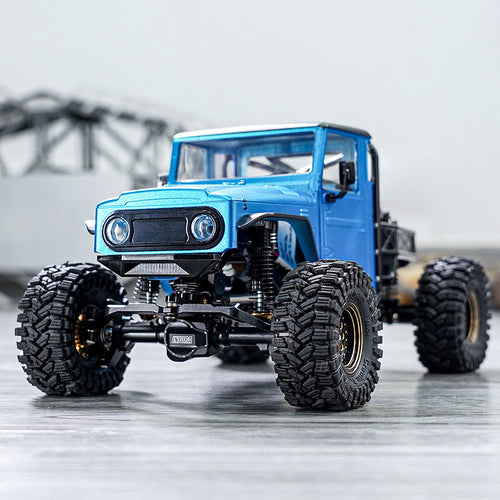 INJORA IR40 Half Truck Hard Plastic Body with Cage for 1/18 TRX4M Defender Bronco - Blue