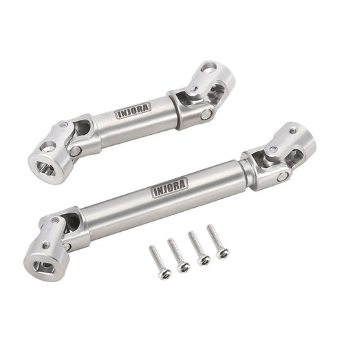 INJORA Stainless Steel Drive Shafts For 1/18 RC Crawler TRX4M High Trail Siver