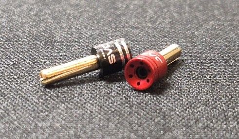 DAS SPEED 24K Low Profile 2mm Lipo Plugs & +/- tabs (1 pair)