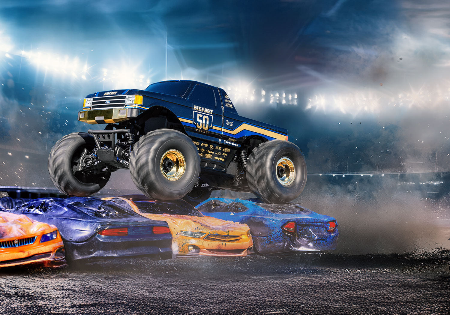 Traxxas BIGFOOT 4X4 50th BL-2s™ 1/10 RTR 4WD Brushless Monster Truck (Black)