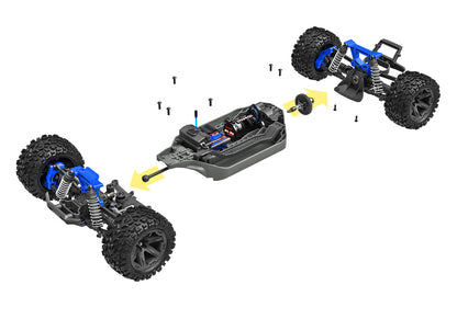 Traxxas Rustler 1/10 4X4 Brushless RTR Stadium Truck (Blue) w/BL-2S ESC, TQ 2.4GHz Radio