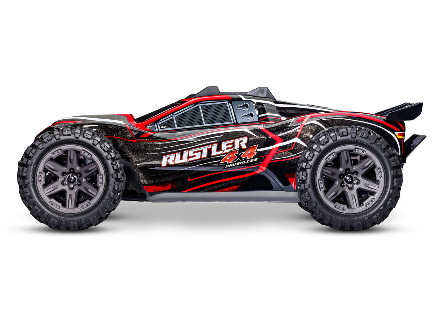 Traxxas Rustler 1/10 4X4 Brushless RTR Stadium Truck (Red) w/BL-2S ESC, TQ 2.4GHz Radio