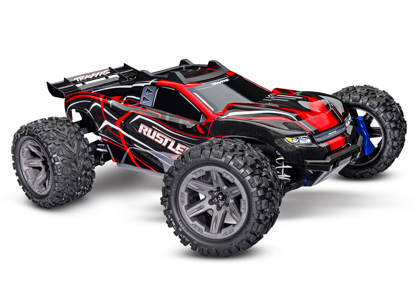 Traxxas Rustler 1/10 4X4 Brushless RTR Stadium Truck (Red) w/BL-2S ESC, TQ 2.4GHz Radio