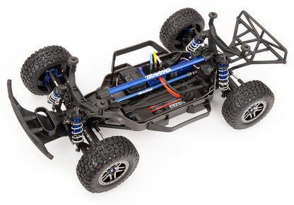 Traxxas Rustler/Slash 4x4 LCG Chassis Brace Kit (Blue)