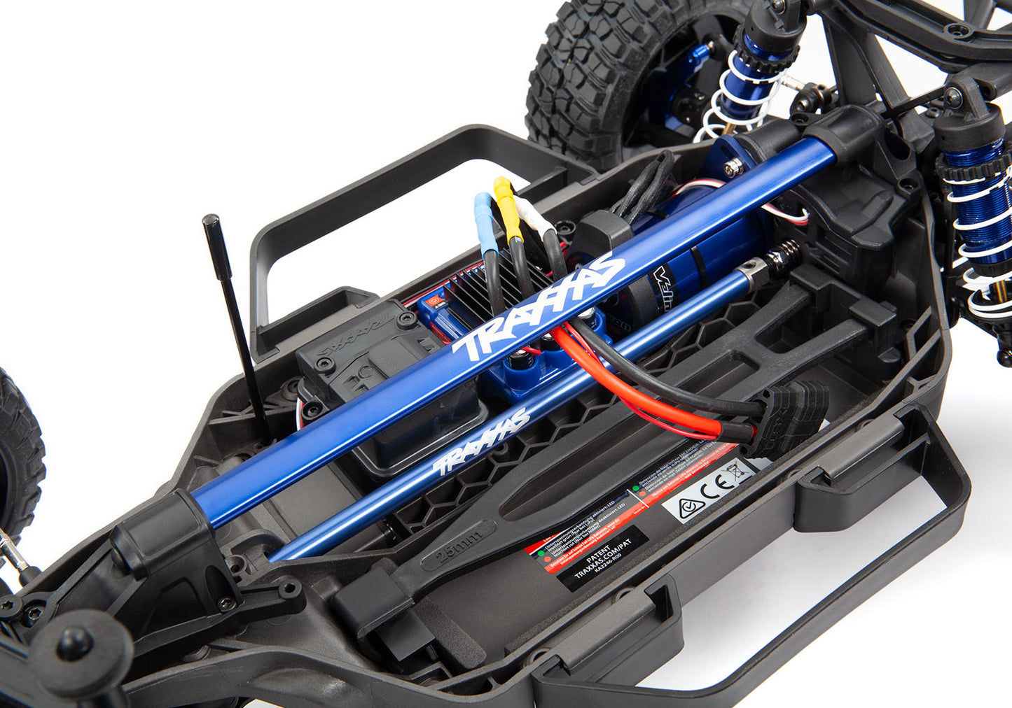 Traxxas Rustler/Slash 4x4 LCG Chassis Brace Kit (Blue)