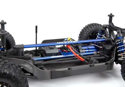 Traxxas Rustler/Slash 4x4 LCG Chassis Brace Kit (Blue)