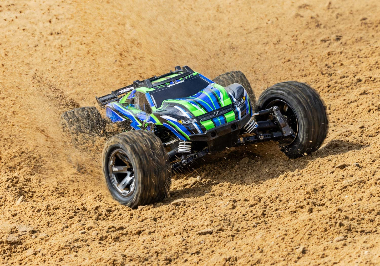 Traxxas Rustler 4x4 VXL Brushless RTR 1/10 4WD Stadium Truck (Green) w/TQi 2.4GHz Radio & TSM