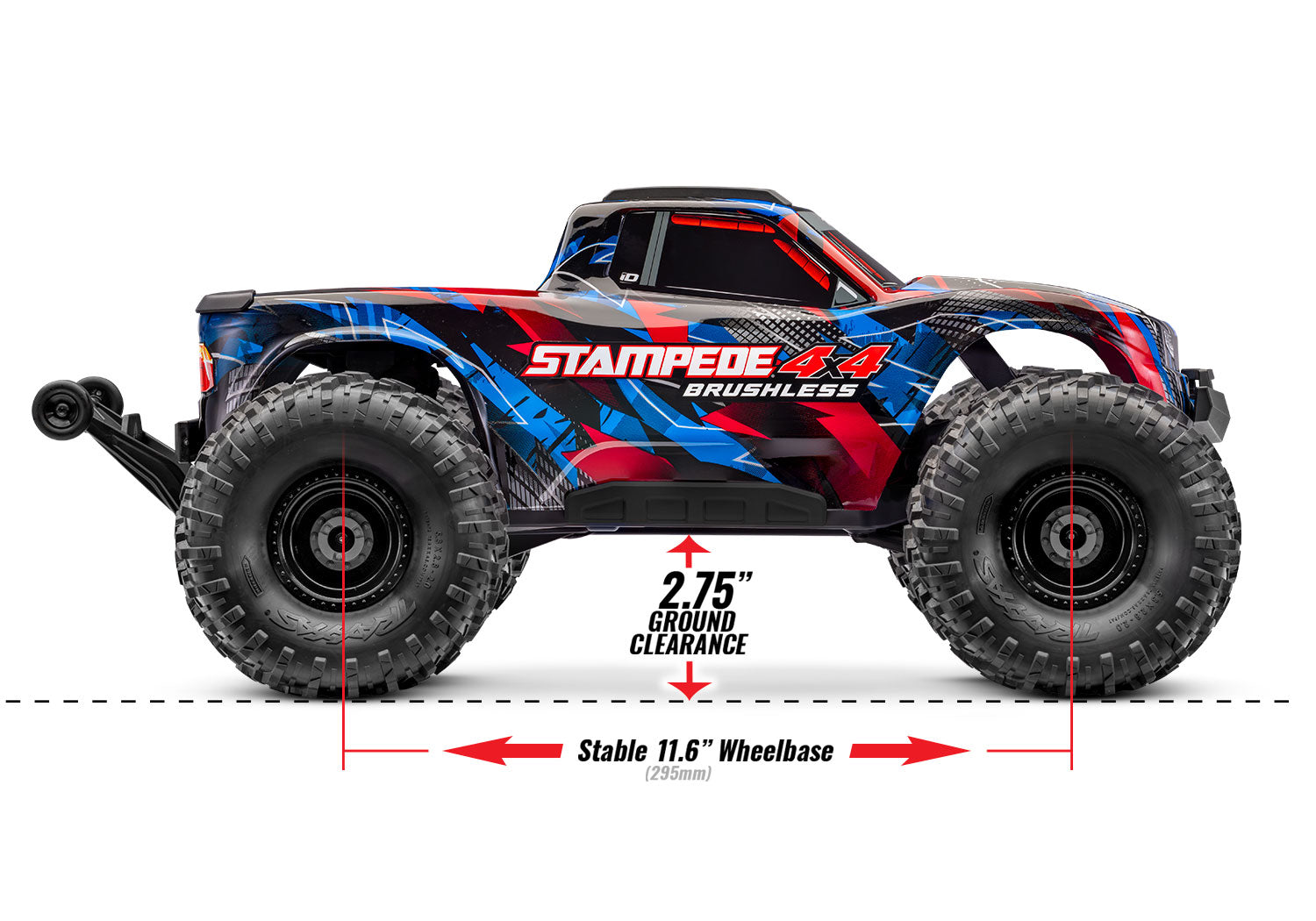 Traxxas Stampede® 4x4 VX3 1/10 RTR 4WD Brushless Monster Truck (40TH) w/VX3 ESC, TQi™ Sport 2.4GHz Radio & TSM®