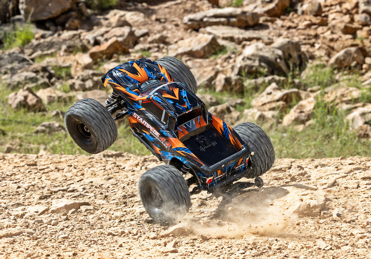 Traxxas Stampede® 4x4 VX3 1/10 RTR 4WD Brushless Monster Truck (Black) w/VX3 ESC, TQi™ Sport 2.4GHz Radio & TSM®