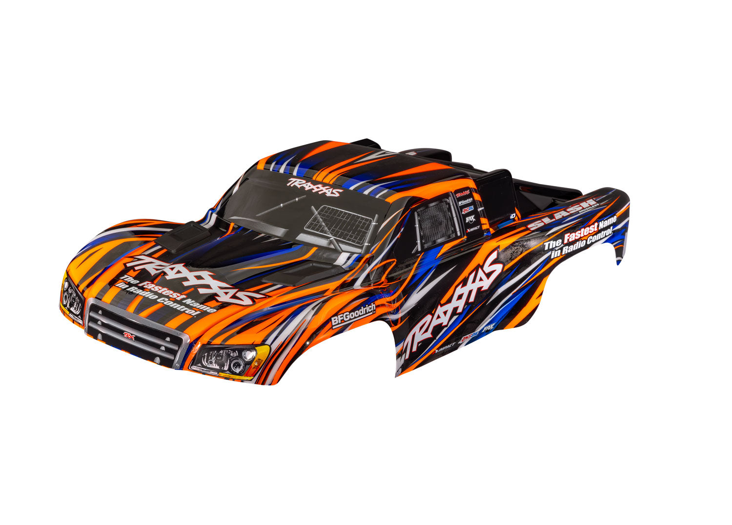 Traxxas Slash 4x4 Pre-Painted Clipless Body (Orange)