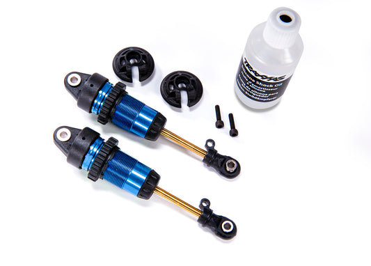 Traxxas Complete GTR Long Shocks w/Ti-Nitride Shafts (Blue) (2)