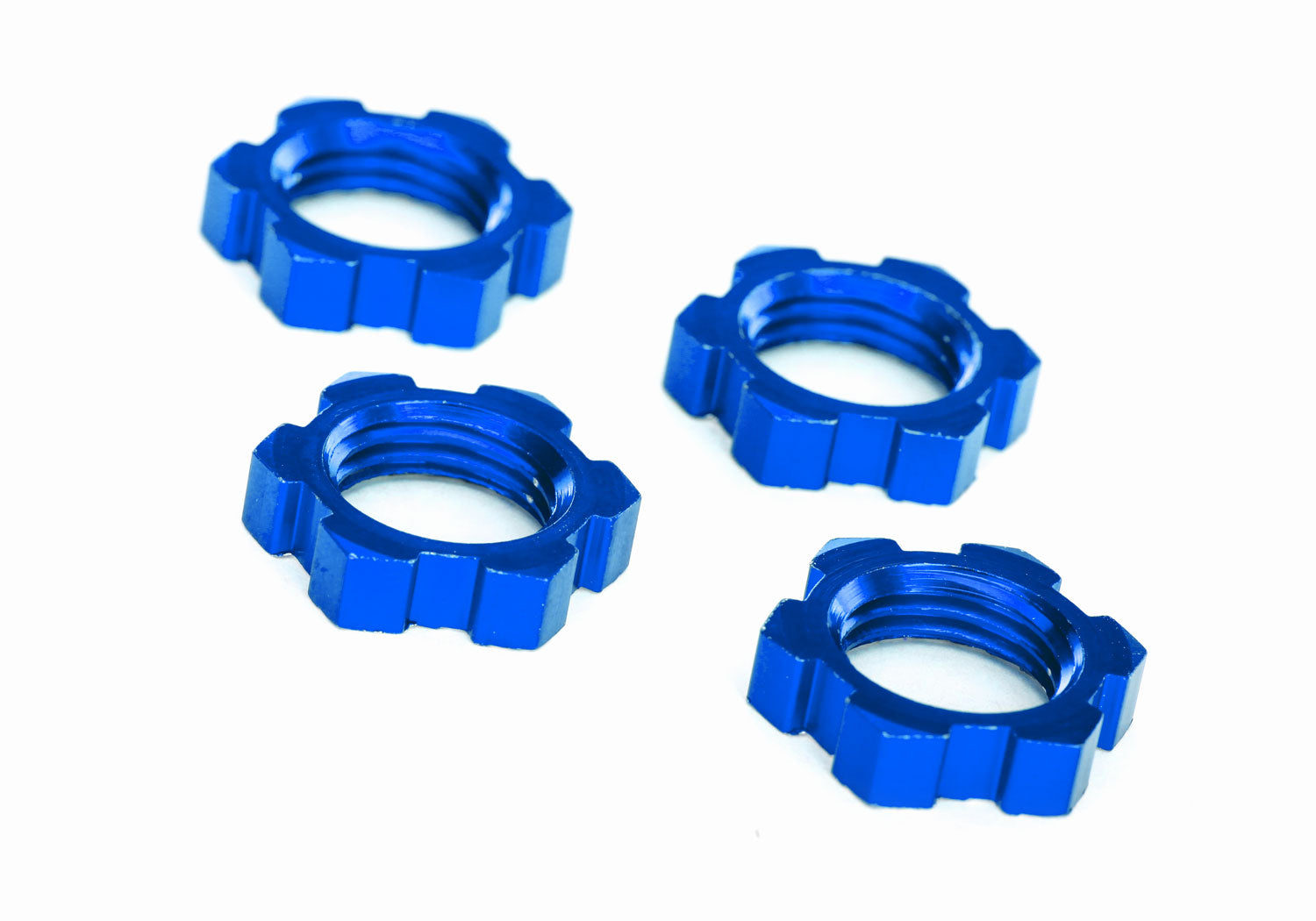 Traxxas Sledge/X-Maxx/E-Revo VXL 17mm Splined Wheel Nut (Blue) (4)