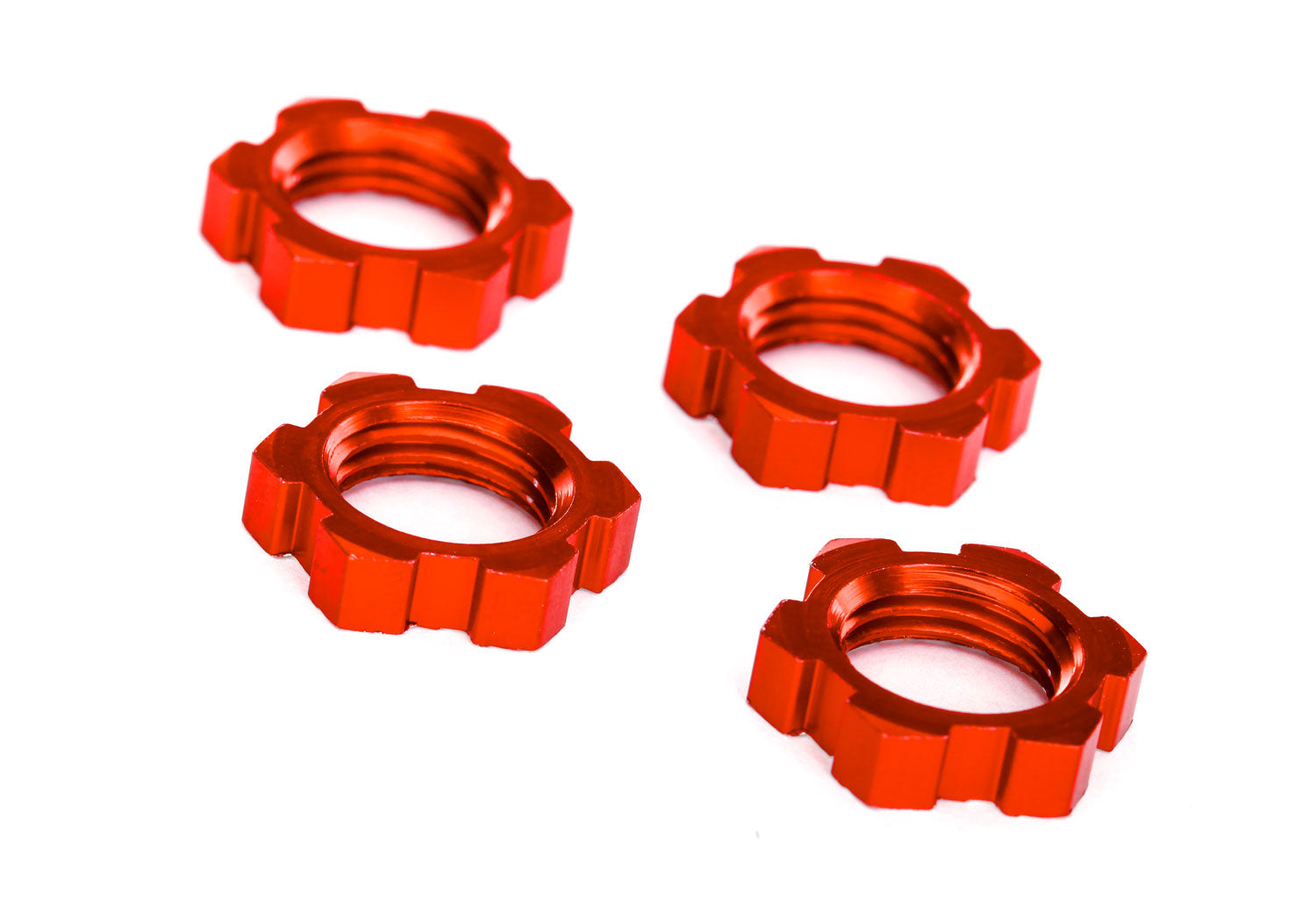 Traxxas Sledge/X-Maxx/E-Revo VXL 17mm Splined Wheel Nut (Red) (4)