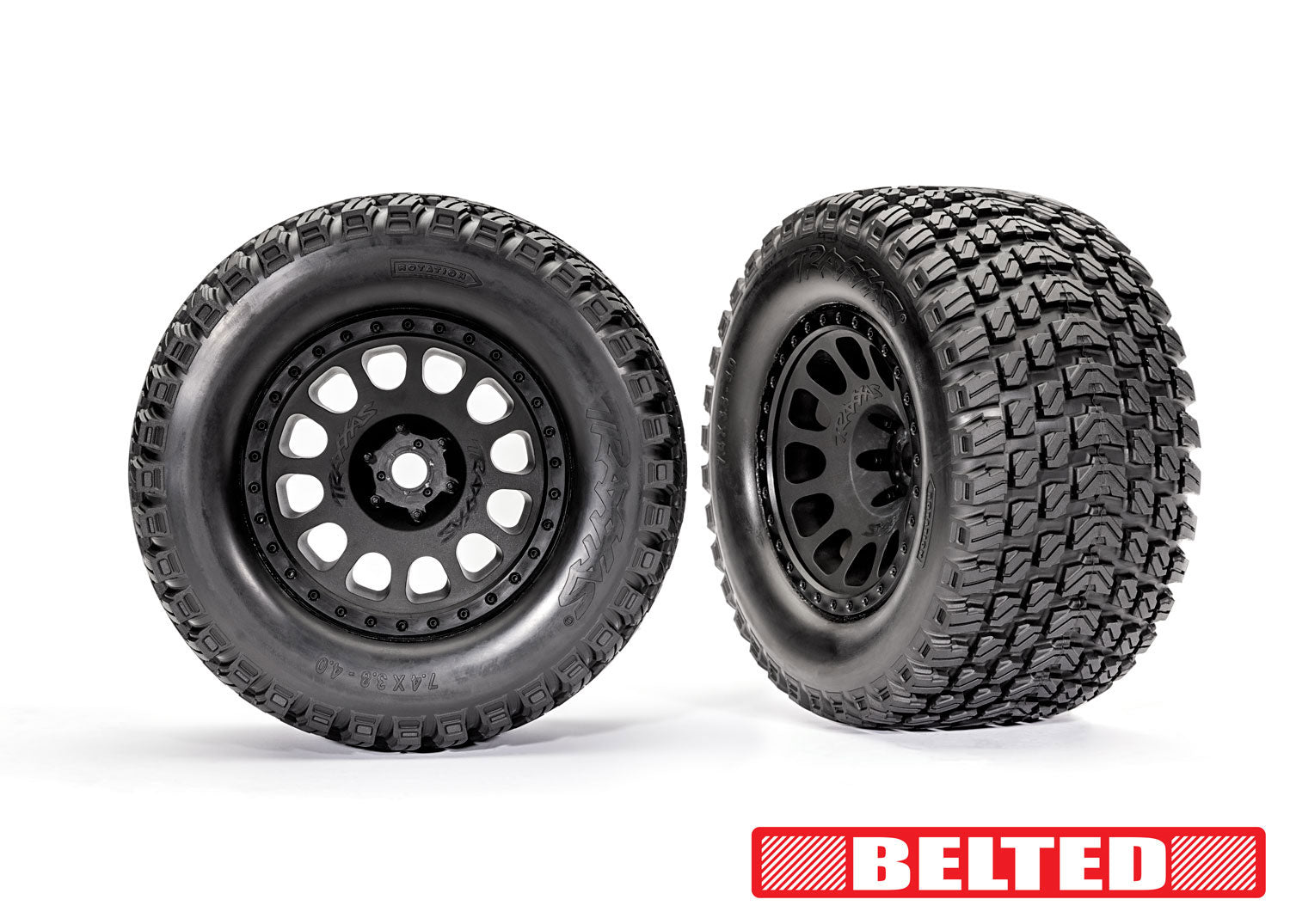 Traxxas XRT Gravix Belted Pre-Mounted Tires (Black) (2) w/24mm Hex