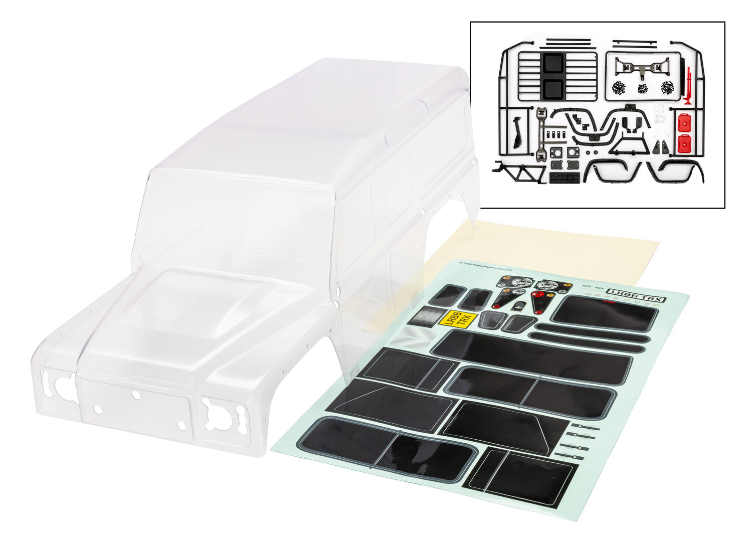 Traxxas TRX-4 Land Rover Defender Clipless Clear Body