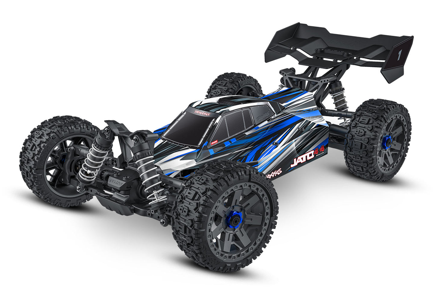 Traxxas Jato® 4X4 BL-2s: 1/8 scale 4X4 brushless buggy(Blue)