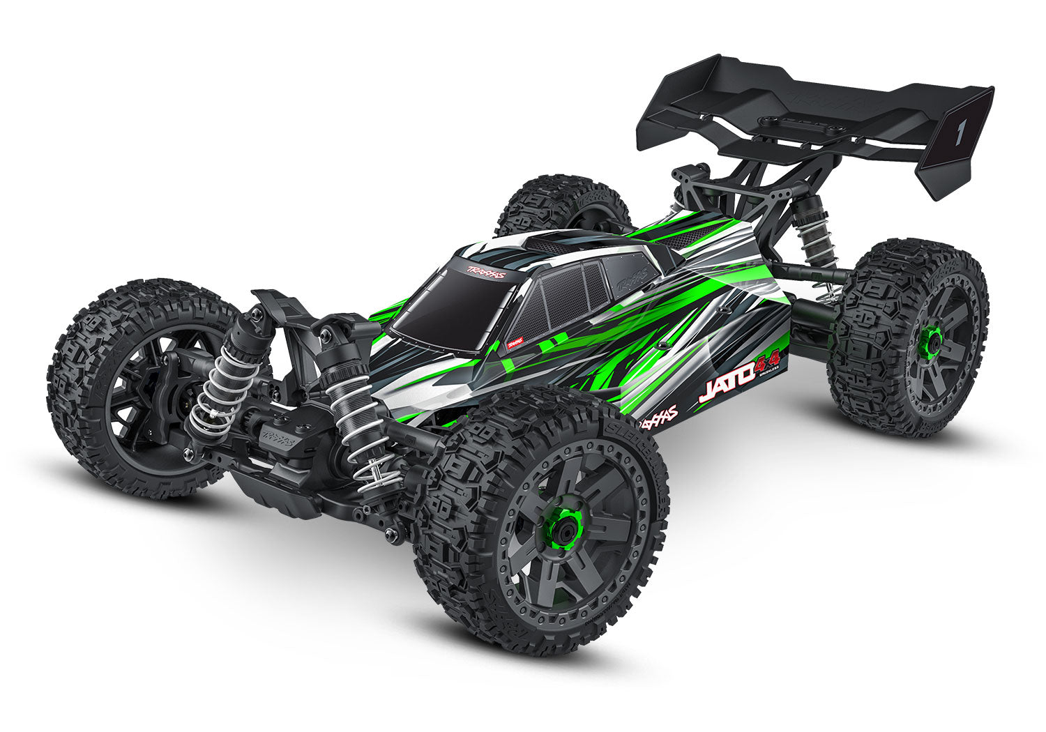 Traxxas Jato® 4X4 BL-2s: 1/8 scale 4X4 brushless buggy(Green)