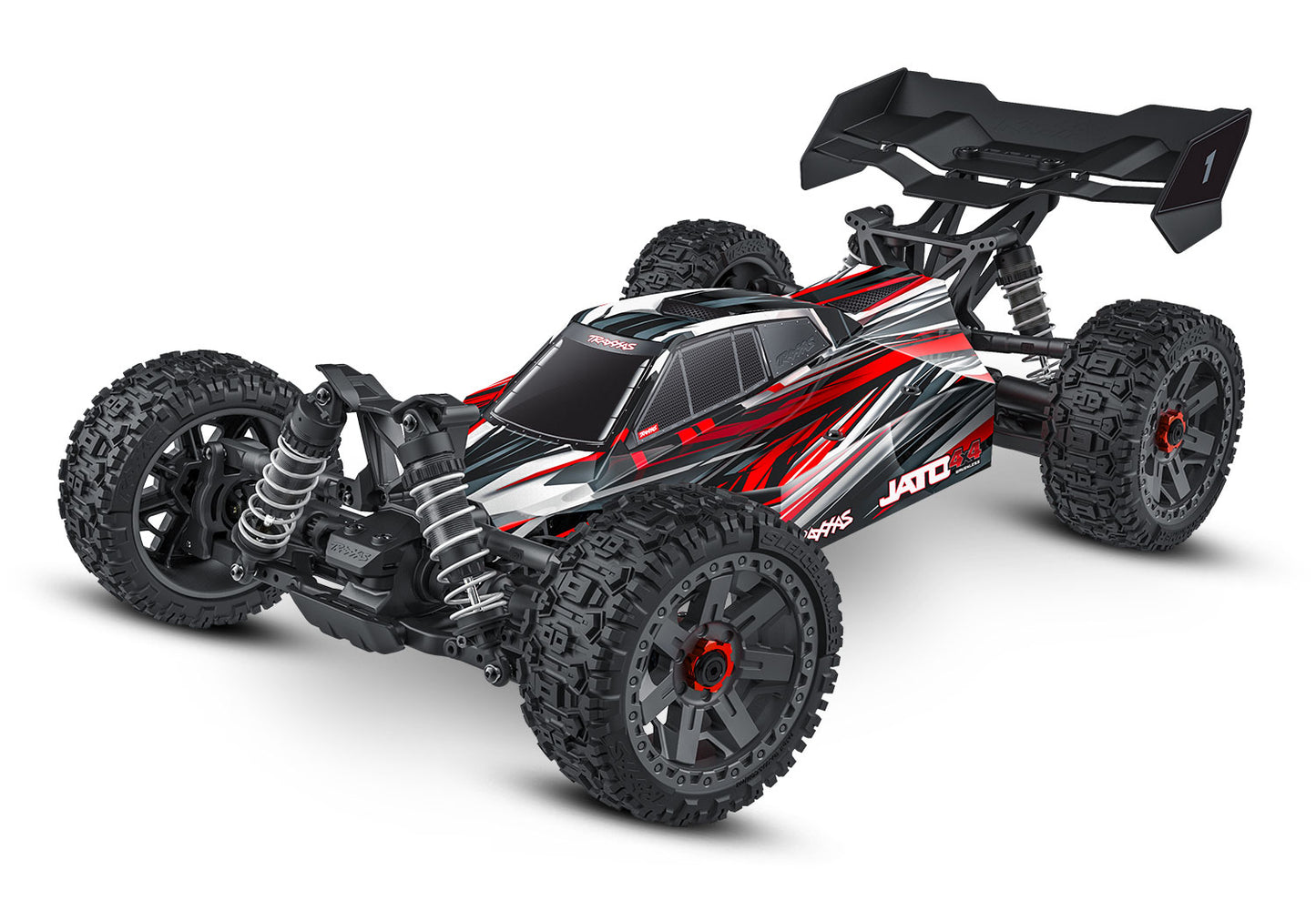 Traxxas Jato® 4X4 BL-2s: 1/8 scale 4X4 brushless buggy(Red)