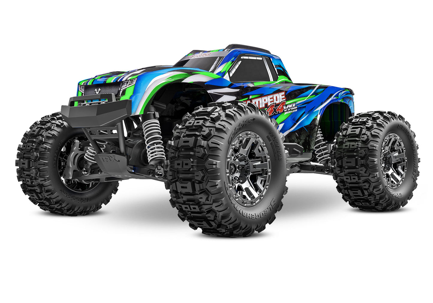 Traxxas Stampede 4X4 VXL Brushless 1/10 4WD RTR Monster Truck (Green ) w/TSM & TQi Radio