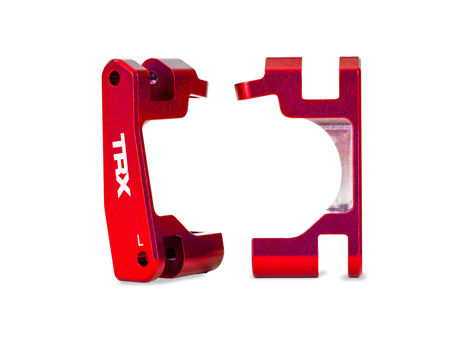Traxxas 4X4 HD Aluminum Caster Blocks (Red) (2)