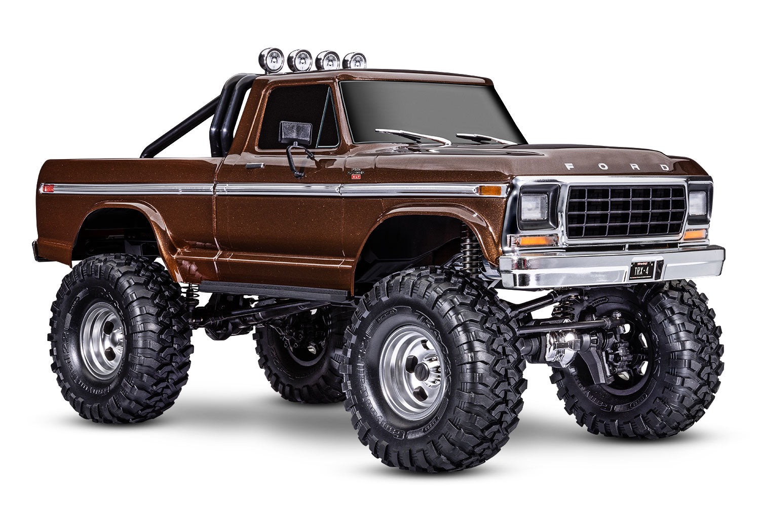 Traxxas TRX-4 1/10 High Trail Edition RC Crawler w/'79 Ford F-150 Ranger XLT Body (Brown) & TQi 2.4GHz Radio