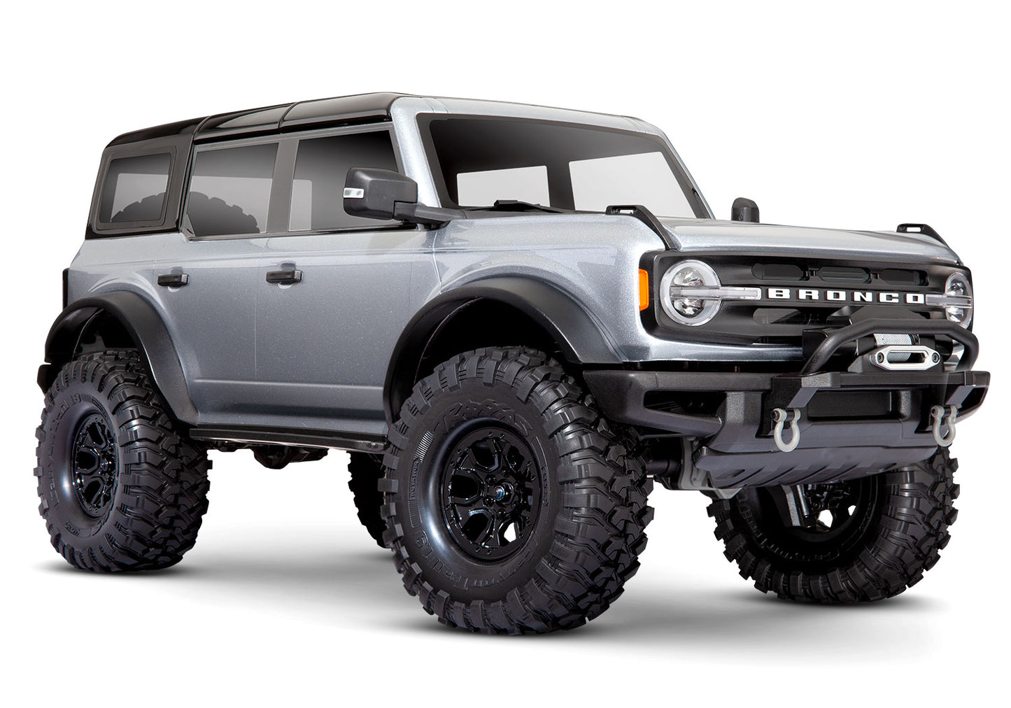 Traxxas TRX-4 1/10 Trail Crawler Truck w/2021 Ford Bronco Body (Silver) & TQi 2.4GHz Radio