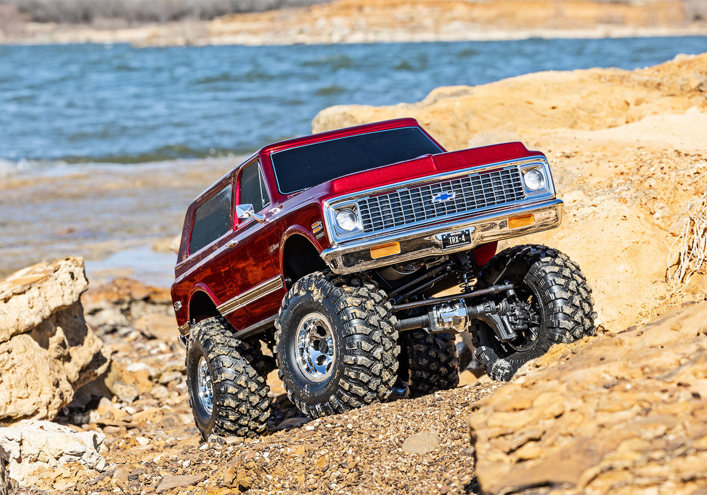 Traxxas TRX-4 1/10 High Trail Edition RC Crawler w/'72 Chevy K5 Blazer Body (Red) & TQi 2.4GHz Radio