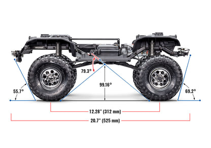 Traxxas TRX-4 1/10 High Trail Edition RC Crawler w/'72 Chevy K5 Blazer Body (Black) & TQi 2.4GHz Radio