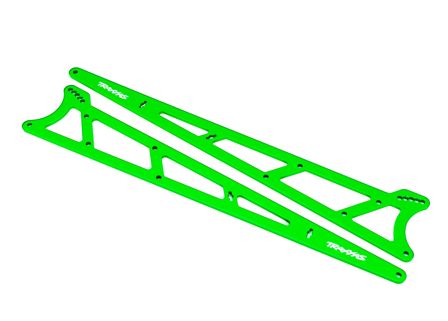 Traxxas Aluminum Wheelie Bar Side Plates (Green) (2)