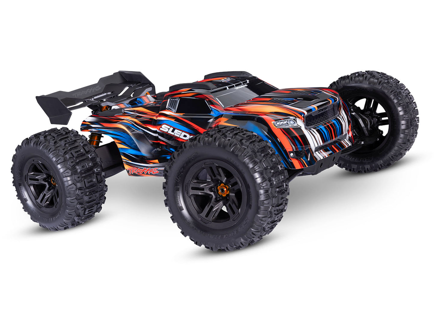 Traxxas Sledge RTR 6S 4WD Electric Brushless 1/8 Monster Truck (Red) w/Belted Sledgehammer Tires & TQi 2.4GHz TSM Radio